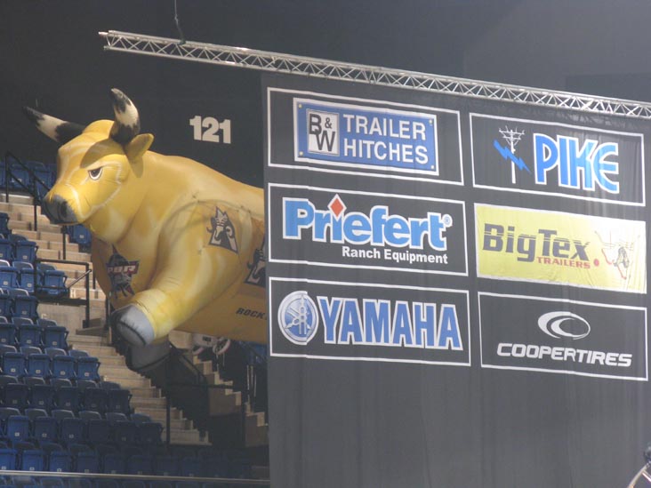 Inflatable Bull, Professonial Bull Riding Built Ford Tough Series, Mohegan Sun Arena, Mohegan Sun, Uncasville, Connecticut, October 18, 2008