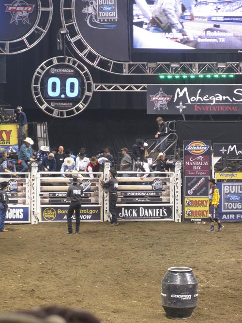Pistol Robinson, Professonial Bull Riding Built Ford Tough Series, Mohegan Sun Arena, Mohegan Sun, Uncasville, Connecticut, October 18, 2008