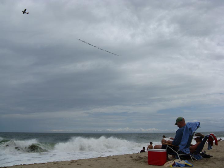 Plane Towing Banner, Beach Near Ocean View Parkway, Bethany Beach, Delaware, August 29, 2009