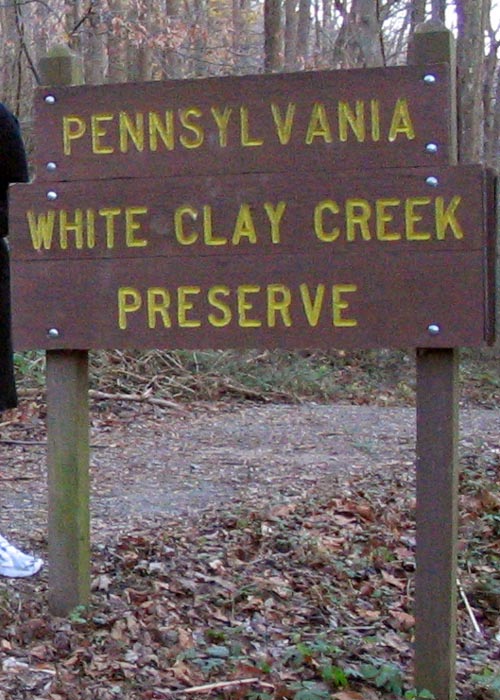 Pennsylvania White Clay Creek Preserve Sign, Pennsylvania-Delaware Border