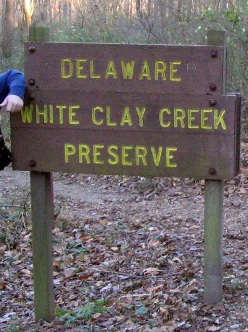 Delware White Clay Creek Preserve Sign, Pennsylvania-Delaware Border