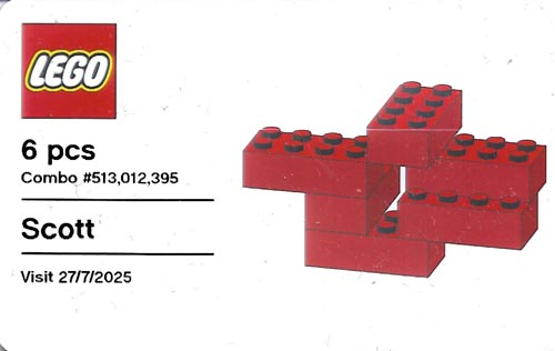 LEGO House Six Bricks Experience Combo Card