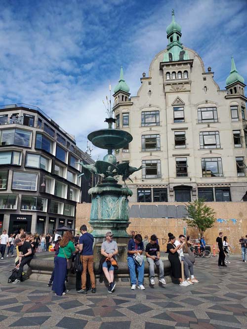 Stork Fountain, Amagertorv, Copenhagen, Denmark, July 23, 2025