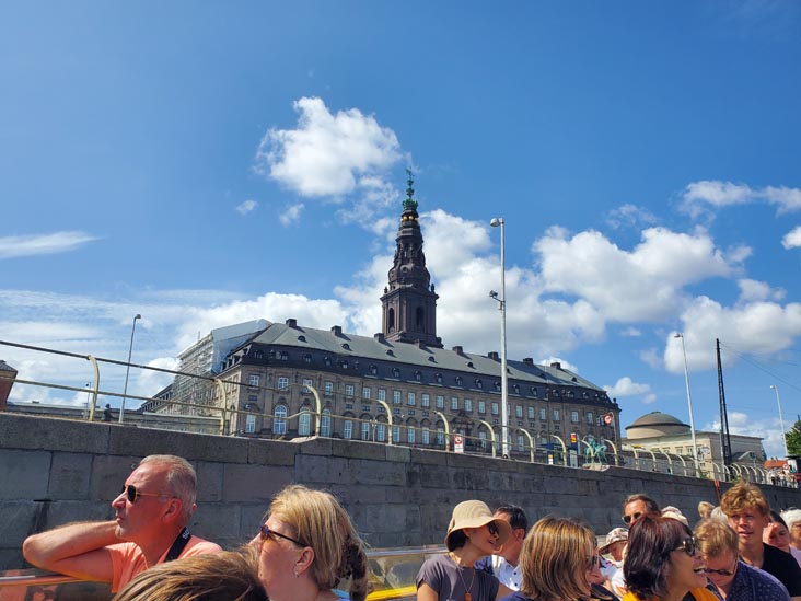 Christiansborg Palace From Slotsholm Canal, Netto-Bådene Boat Tour, Copenhagen, Denmark, July 28, 2025