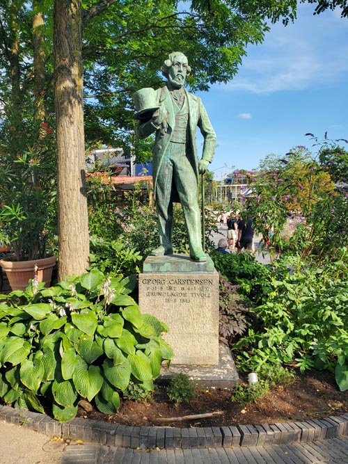 Georg Carstensen Statue, Tivoli Gardens, Copenhagen, Denmark, July 24, 2025