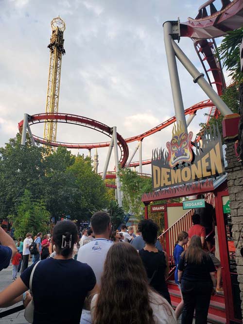 Dæmonen Roller Coaster, Tivoli Gardens, Copenhagen, Denmark, July 24, 2025