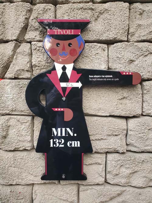 Minimum Height Requirement, Dæmonen Roller Coaster, Tivoli Gardens, Copenhagen, Denmark, July 24, 2025