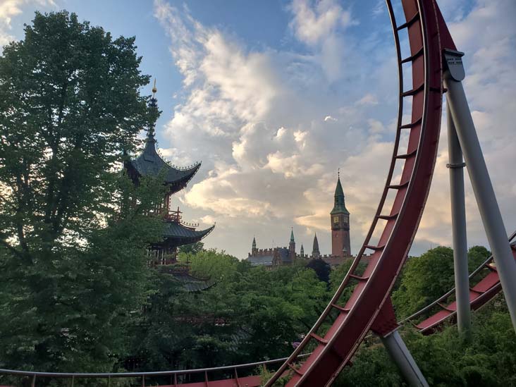 Dæmonen Roller Coaster, Tivoli Gardens, Copenhagen, Denmark, July 24, 2025