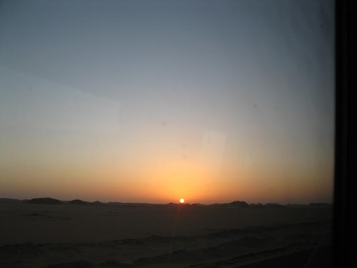 Sunrise Over Desert, Convoy To Abu Simbel Between Aswan and Abu Simbel, Egypt