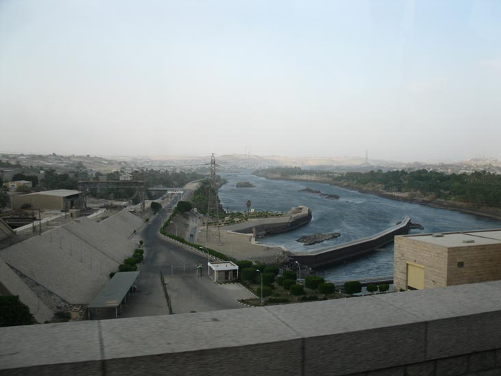 View Of Nile River Looking Downstream From Aswan Low Dam, Aswan, Egypt