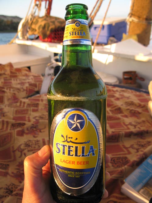 Stella Beer, Felucca Cruise, Nile River, Aswan, Egypt