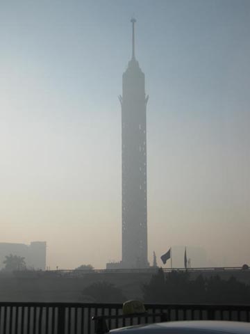 Cairo Tower From 6th October Bridge, Cairo, Egypt, January 5, 2011