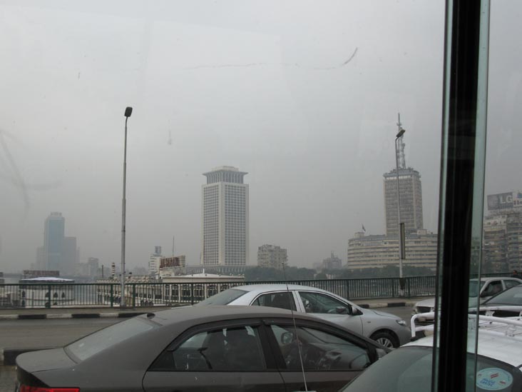 Crossing Nile River, 6th October Bridge, Cairo, Egypt