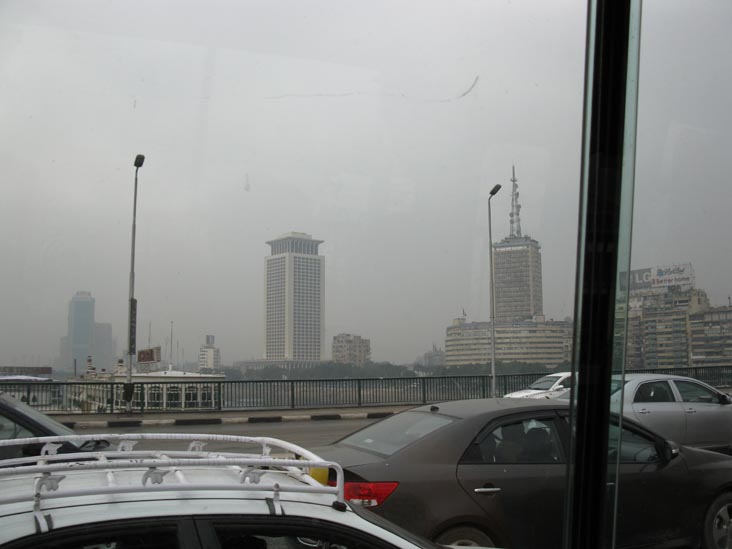 Crossing Nile River, 6th October Bridge, Cairo, Egypt