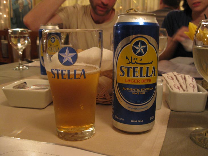 Stella Beer, Jewel of the Nile Restaurant, Al Rawda Al Sharifa, Luxor, Egypt