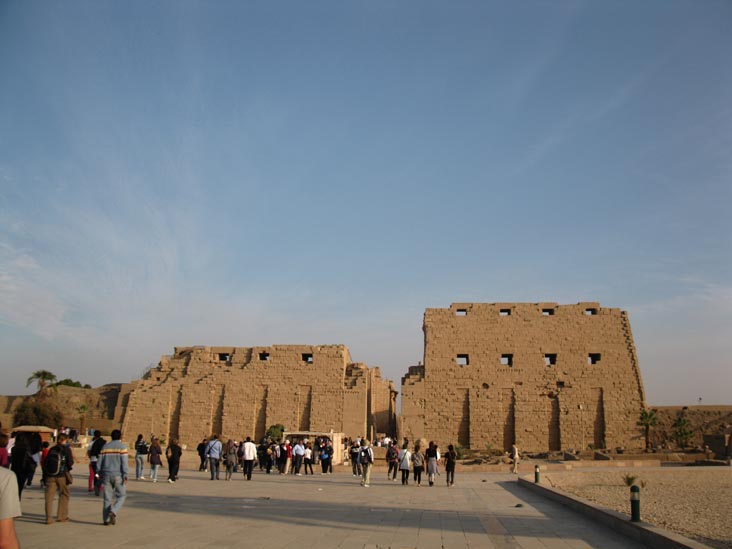 View Toward First Pylon, Temple of Amun, Karnak Temple Complex, Luxor, Egypt