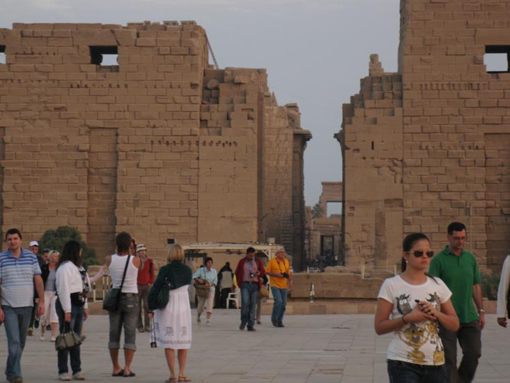 View Toward First Pylon, Temple of Amun, Karnak Temple Complex, Luxor, Egypt