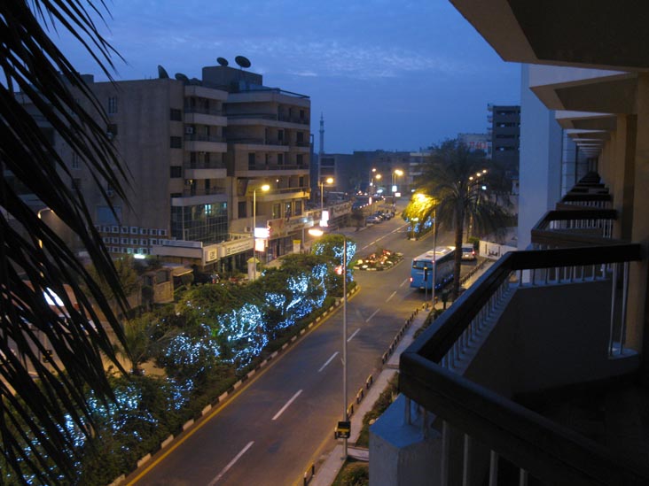 View of Khaled Ibn El Waild Street From Balcony of Room 403, Pyramisa Isis Hotel & Suites Luxor, Khaled Ibn El Waild Street, Luxor, Egypt