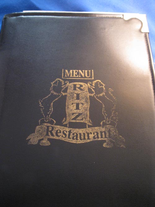 Menu, Ritz Restaurant, Luxor, Egypt