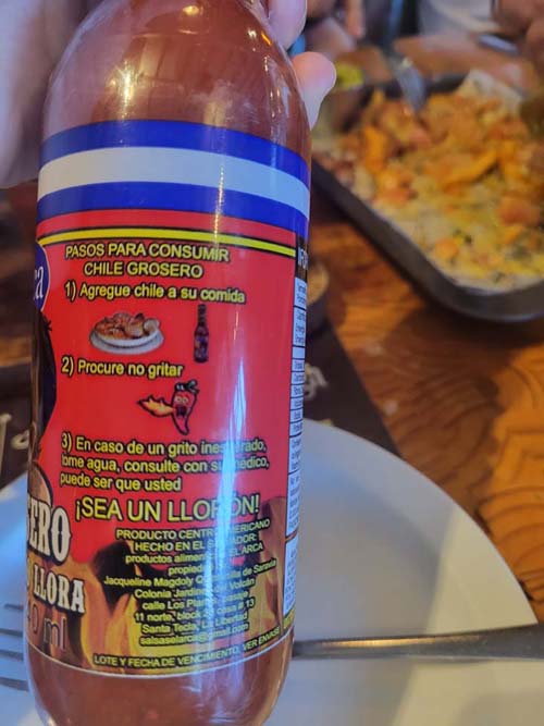 El Arca Hot Sauce, Cadejo Brewing Company, San Salvador, El Salvador, August 14, 2024