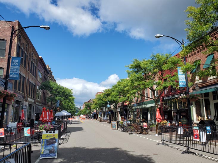 East Market Street Between Cedar Street and Wall Street, Corning, New York, August 30, 2020