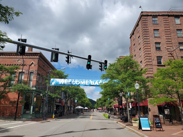West Market Street at Pine Street, Corning, New York, August 30, 2020