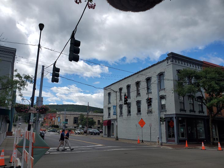 West Market Street at Walnut Street, Corning, New York, August 30, 2020