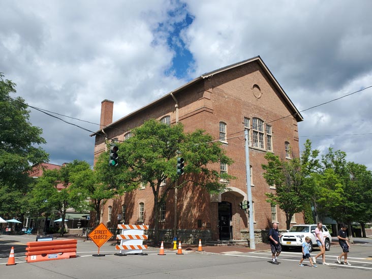 Corning Glass Works Building, 99 Walnut Street at West Market Street, Corning, New York, August 30, 2020
