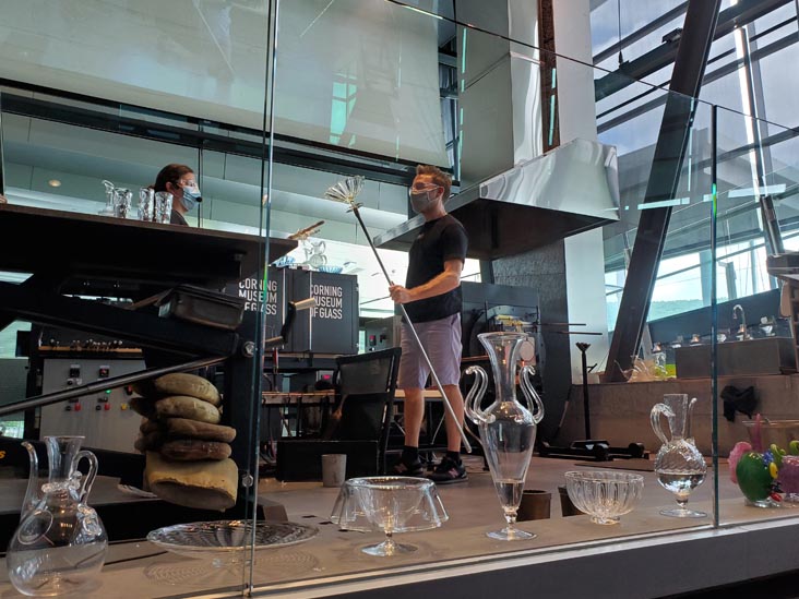 Glass Blowing Demonstration, Corning Museum of Glass, Corning, New York, August 29, 2020