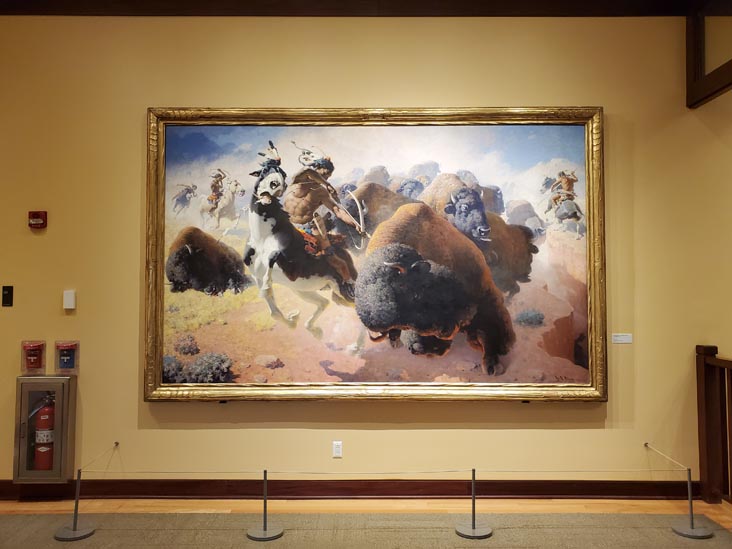 The Buffalo Hunt by William Robinson Leigh, Rockwell Museum, Corning, New York, August 30, 2020