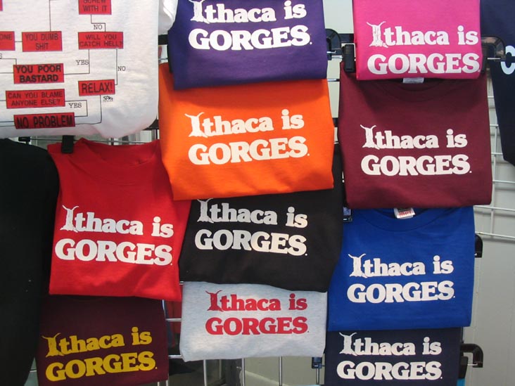 "Ithaca Is Gorges" T-Shirts, Ithaca Commons, Ithaca, New York