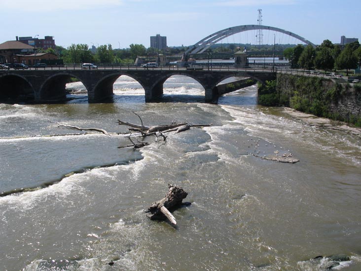 Genesee River From Broad Street Bridge, Rochester, New York