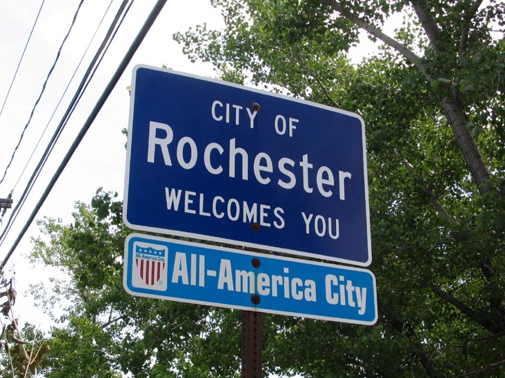 Welcome To Rochester Sign, Erie Canal at Lyell Avenue, Rochester, New York