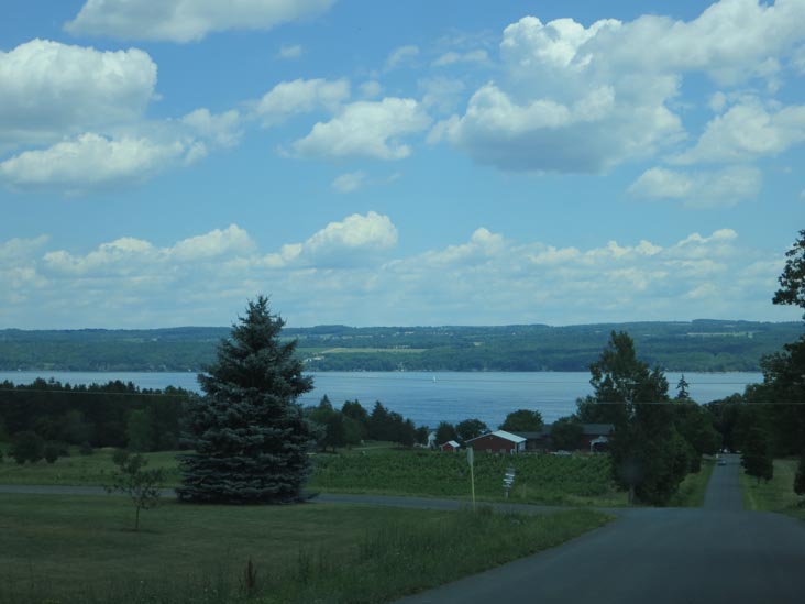 Randall Crossing Road Approaching Miles Wine Cellars, 168 Randall Crossing Road, Himrod, New York, July 2, 2012