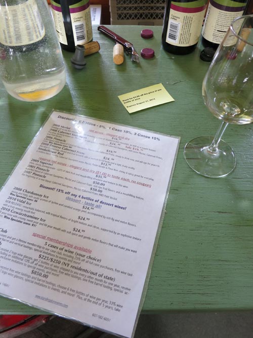 Standing Stone Vineyards, 9934 Route 414, Hector, New York, July 4, 2012