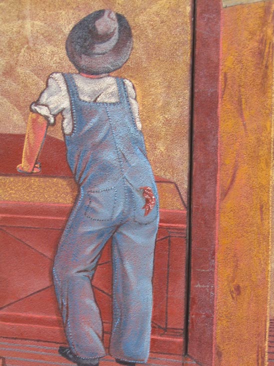 Mural outside the Erie Canal Museum, Syracuse, New York, October 11, 2004