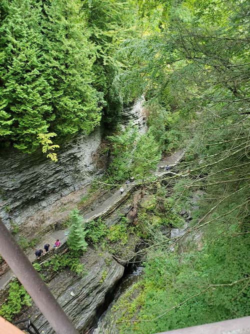 View From Suspension Bridge, Watkins Glen State Park, Watkins Glen, New York, August 28, 2020