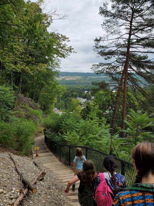 Steps From North Rim To Gorge Trail, Watkins Glen State Park, Watkins Glen, New York, August 28, 2020