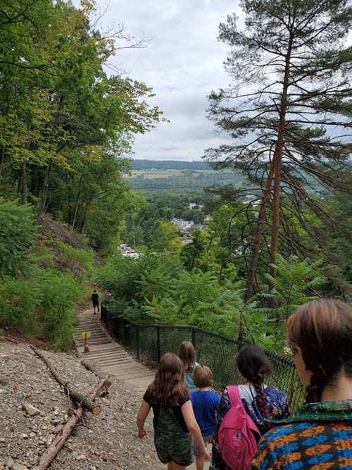 Steps From North Rim To Gorge Trail, Watkins Glen State Park, Watkins Glen, New York, August 28, 2020
