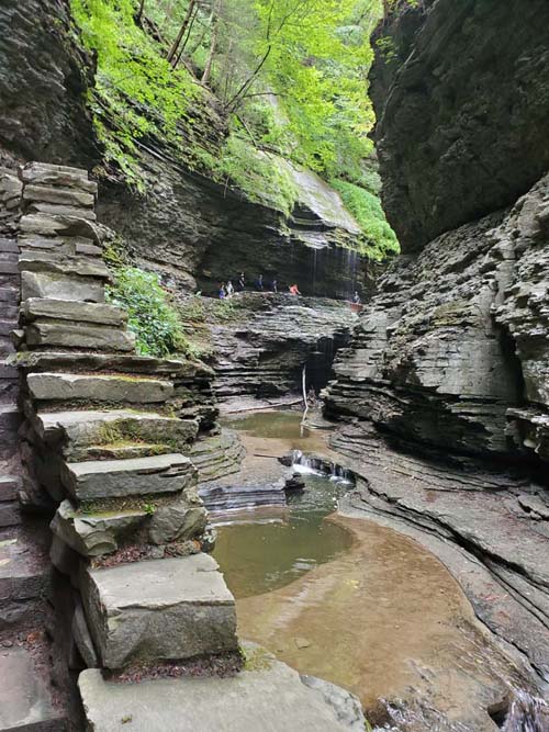 Rainbow Falls, Gorge Trail, Watkins Glen State Park, Watkins Glen, New York, August 28, 2020