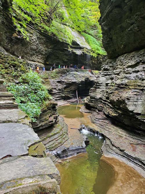 Rainbow Falls, Gorge Trail, Watkins Glen State Park, Watkins Glen, New York, August 28, 2020