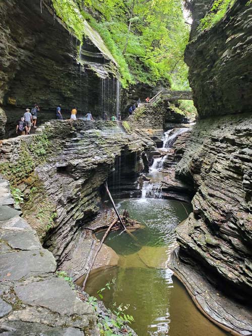 Rainbow Falls, Gorge Trail, Watkins Glen State Park, Watkins Glen, New York, August 28, 2020