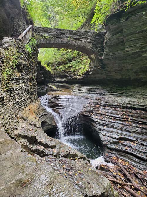 Rainbow Falls, Gorge Trail, Watkins Glen State Park, Watkins Glen, New York, August 28, 2020