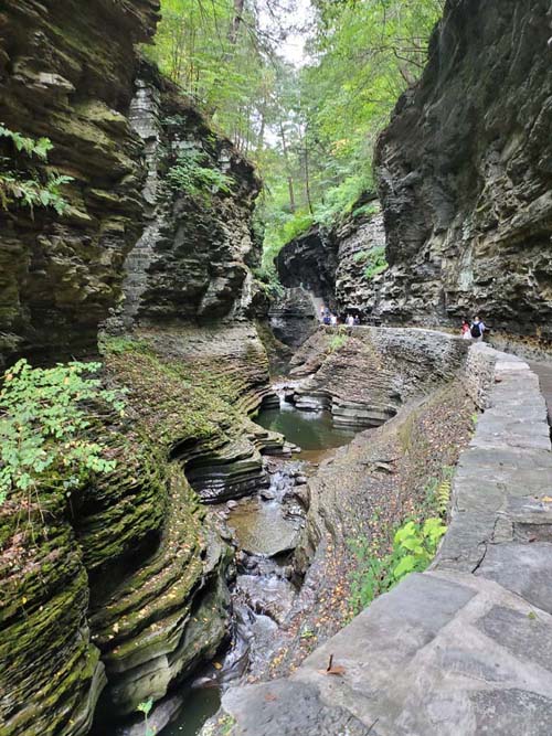 Frowning Cliff, Gorge Trail, Watkins Glen State Park, Watkins Glen, New York, August 28, 2020