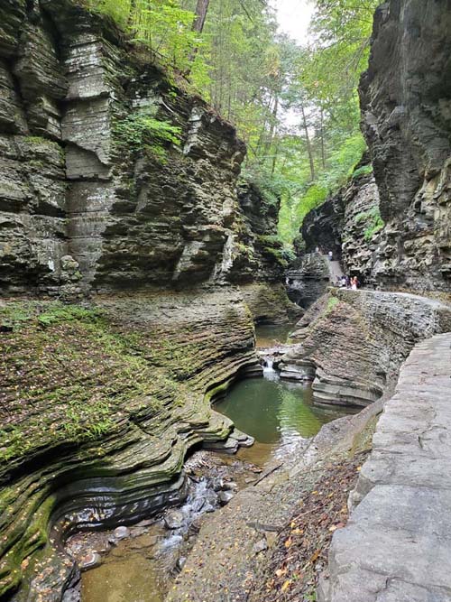 Frowning Cliff, Gorge Trail, Watkins Glen State Park, Watkins Glen, New York, August 28, 2020