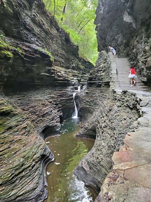 Frowning Cliff, Gorge Trail, Watkins Glen State Park, Watkins Glen, New York, August 28, 2020