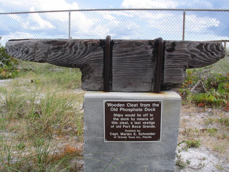 Wooden Cleat from the Old Phospate Dock, Gasparilla Island State Park, Gasparilla Island, Florida