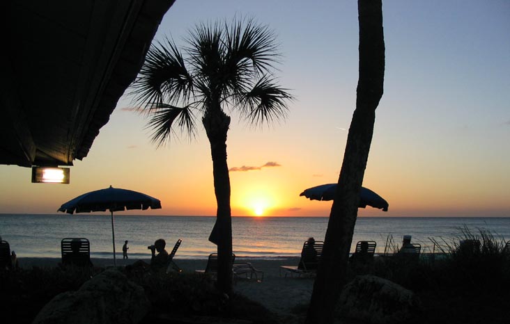 Sunset From Four Winds Beach Resort, Longboat Key, Florida, November 2, 2003