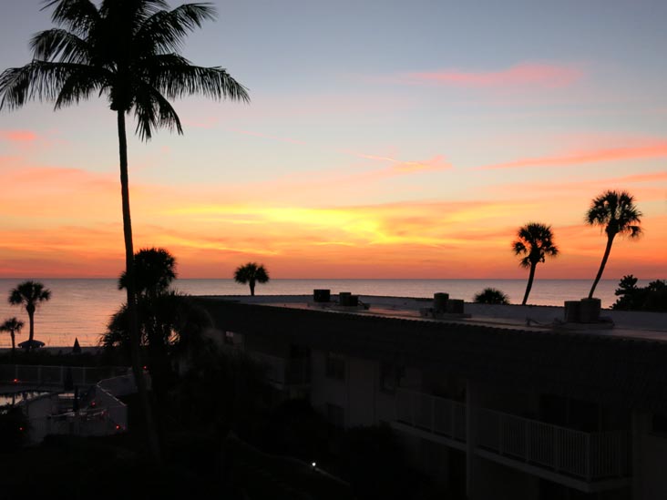 Sunset From Four Winds Beach Resort, Longboat Key, Florida, November 3, 2014, 6:59 p.m.