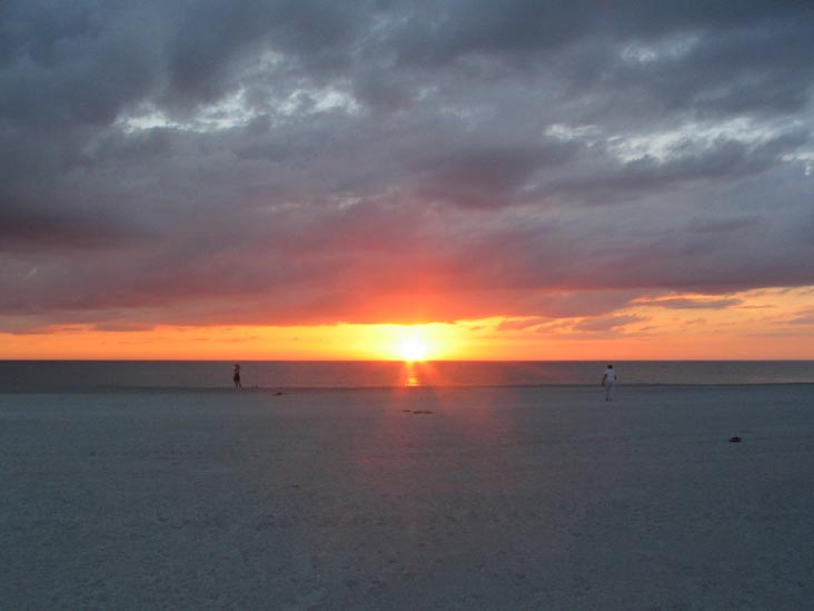 Sunset From Four Winds Beach Resort, Longboat Key, Florida, November 7, 2005